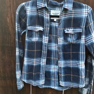 Abercrombie & Fitch Blue long sleeve flannel